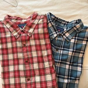 Mens bundle of 2 flannel shirts